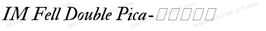 IM Fell Double Pica字体转换